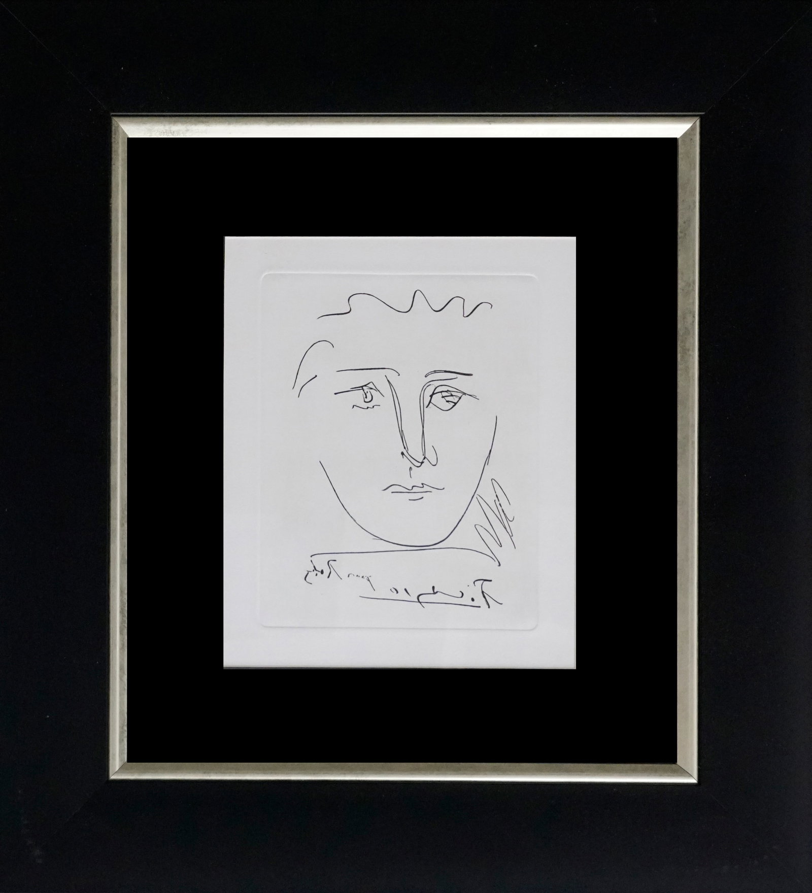 Pablo Picasso (Spanish 1881-1973) Pour Roby Etching: Pablo Picasso (Spanish 1881-1973) Pour Roby Etching. Approx 26x22 inches. Custom framed. Includes certificate of authenticity. Auguste Blaizot et Fils, Paris. Art Artwork Artist.