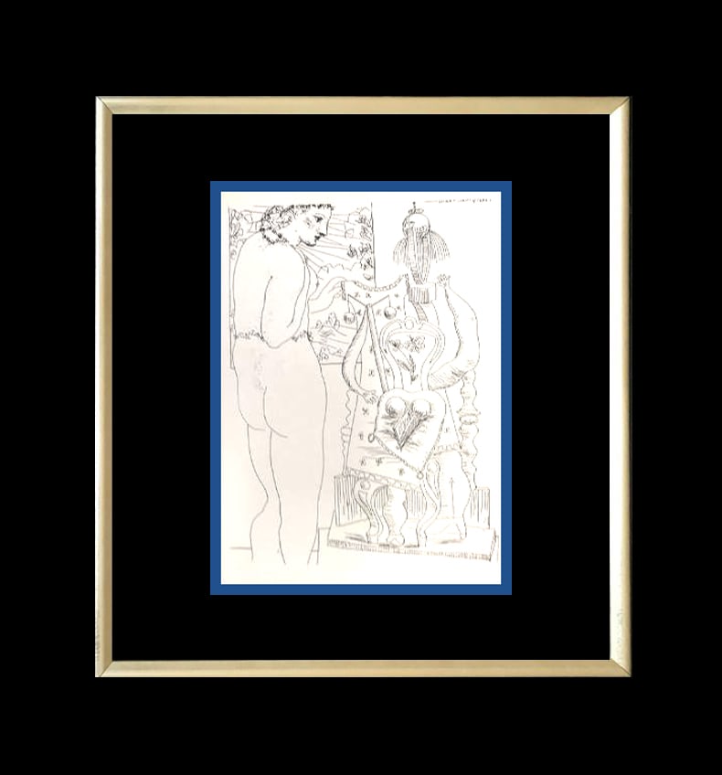 Pablo Picasso (Spanish 1881-1973) lithograph from over 50 years ago Vollard Collection: Pablo Picasso (Spanish 1881-1973) Llithograph from the Vollard Collection 1956. Paris. Image size 10x 8 inches. Approx. 24 x 20 inches overall. Custom framed Includes certificate. Art Artwork Artist.