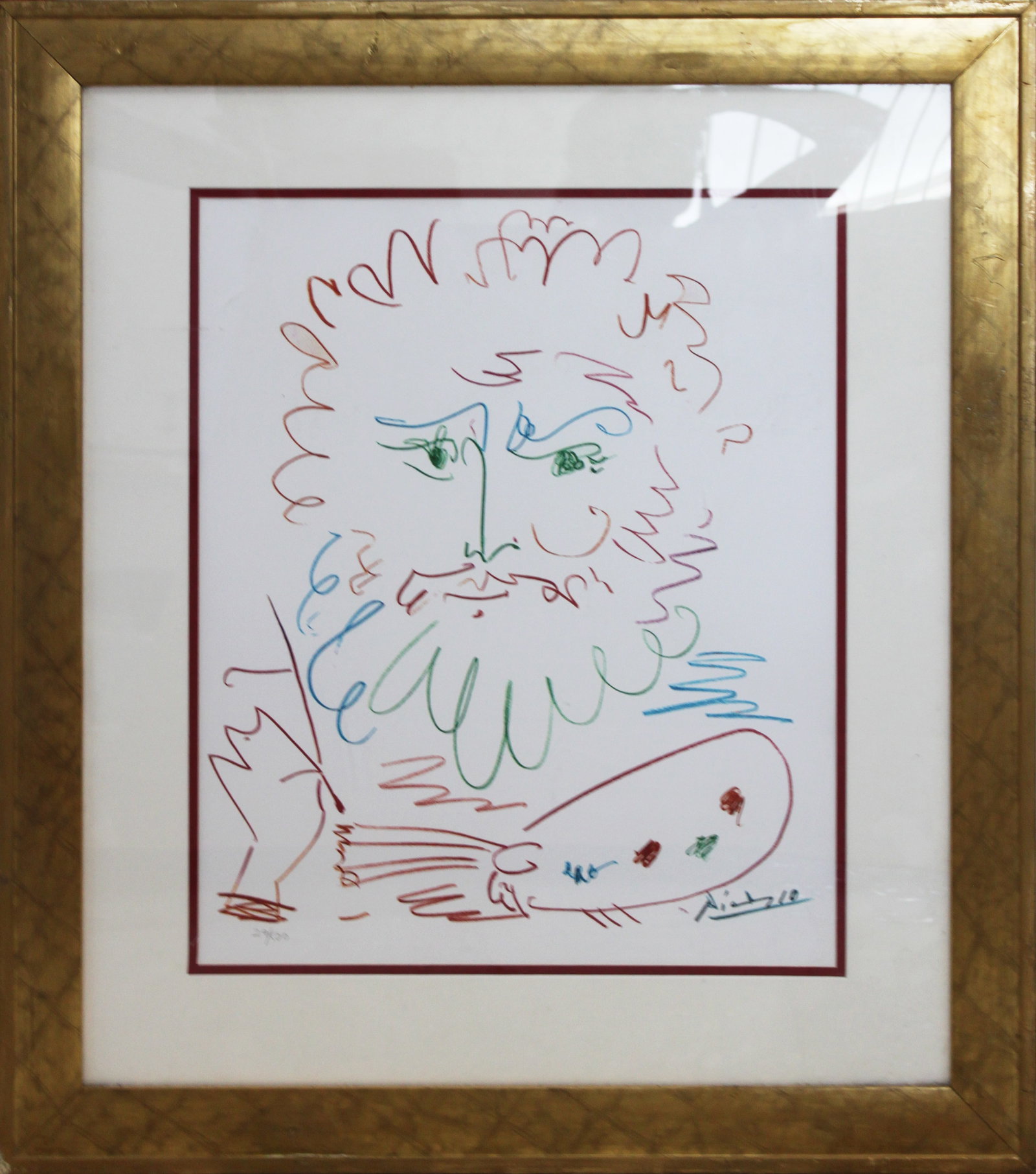 Pablo Picasso (Spanish 1881-1973) Limited edition: Pablo Picasso (Spanish 1881-1973) Lithograph. Approx 26x24 inches. Signed in the plate. Limited Edition. Includes documentation. Art Artwork Artist.