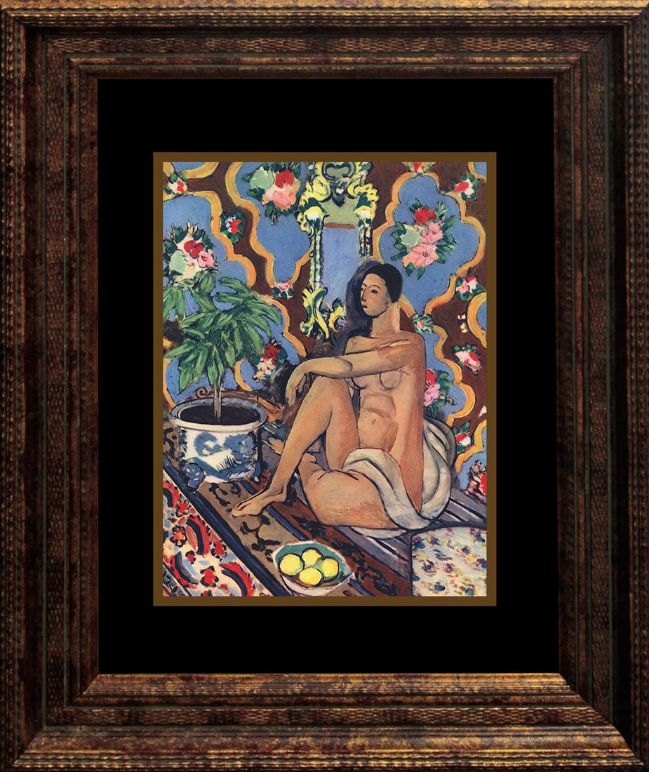 Henri Matisse (French 1869-1954) Lithograph after Matisse from 1968: Henri Matisse (French 1869-1954) Lithograph from 1968. The signature is in the plate. Approx 24x20 inches. Professionally framed. Includes certificate. Art Artwork Artist.