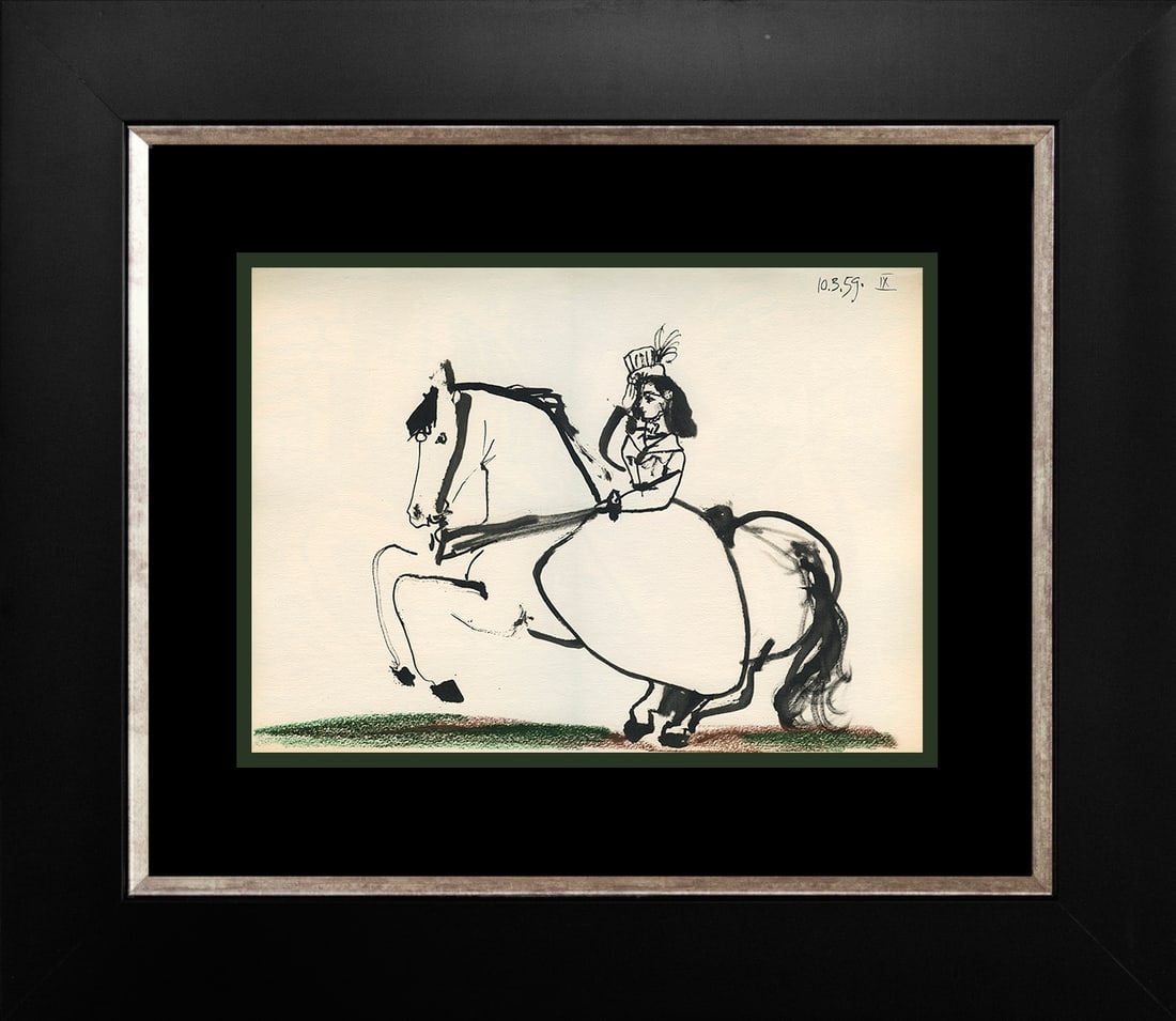 Pablo Picasso (Spanish 1881-1973) Lithograph from 1961: Pablo Picasso (Spanish 1881-1973) lithograph from 1961. Approx 24 x 20 inches. Includes certificate. Custom framed. Dated by the artist. Art Artwork Artist.