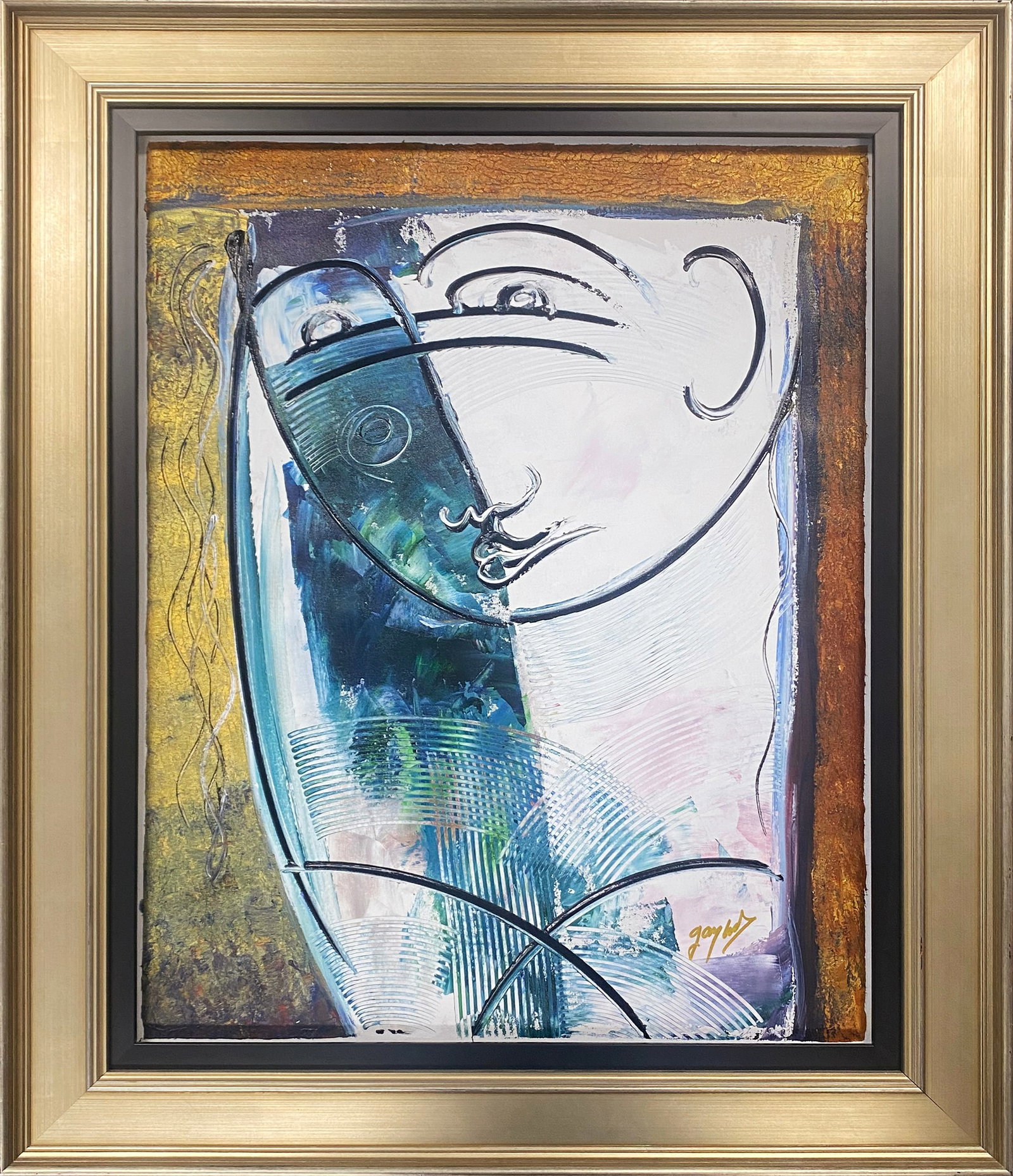 Gaylord Soli (American 1939) Original Painting on canvas: Gaylord Soli (American 1939) Original Painting on canvasGaylord Soli Original Mixed Media Painting on canvas. Hand signed by the artist. 24x 30 inches approx image size Includes certificate of authent