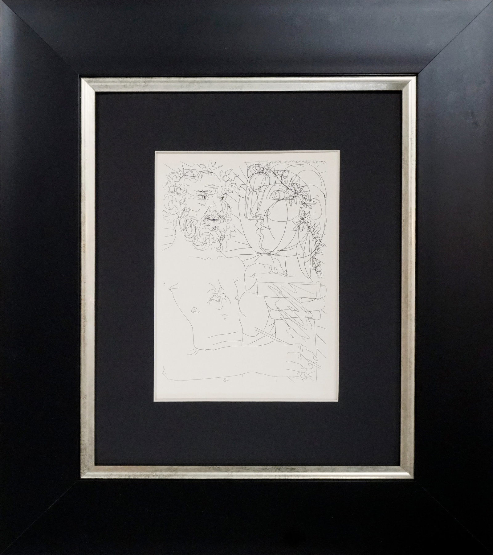 Pablo Picasso (Spanish 1881-1973) Original Lithograph 1955 Vollard Collection: Pablo Picasso (Spanish 1881-1973) Lithograph from Suite Vollard, 1956. A stunning impression of the original etching. Approx 20x24 inches Custom framed and includes certificate Art Artwork Artist.