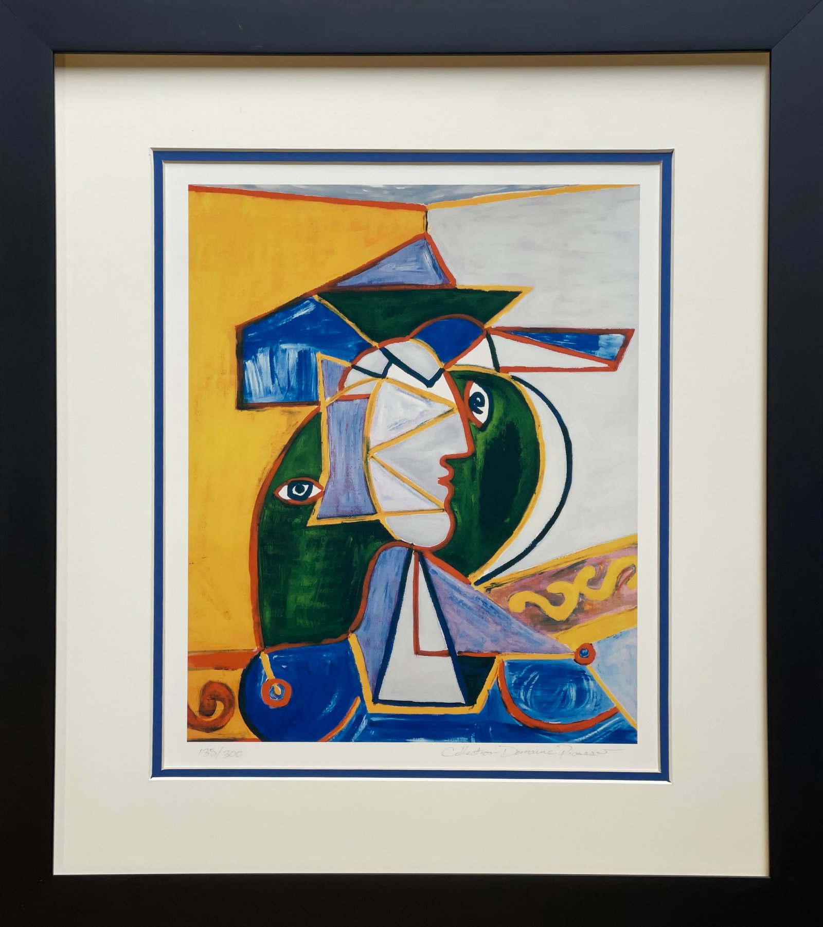 Pablo Picasso (Spanish 1881-1973) Limited Edition Collection Domaine Lithograph: Pablo Picasso (Spanish 1881-1973) Limited edition Lithograph. Custom framed. Estate signed. From the Collection Domaine Picasso. Includes documentation . Approx. 24x28. Art Artwork Artist.