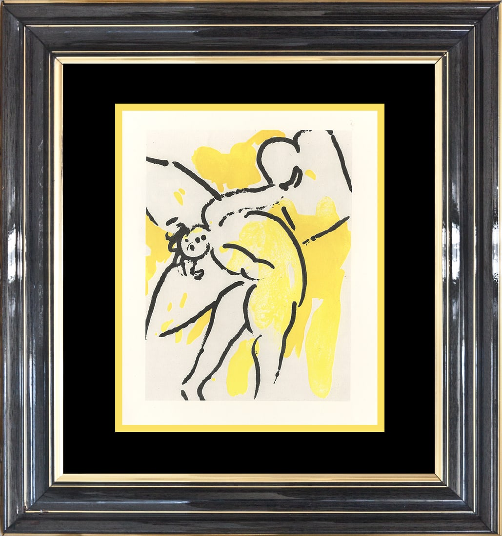 Marc Chagall (Russian-French 1887-1985) Marc Chagall Lithograph from 1965: Marc Chagall (Russian-French 1887-1985) Marc Chagall Lithograph from 1965. Custom framed. Approx 24x20 inches. Includes certificate. Art Artwork Artist.