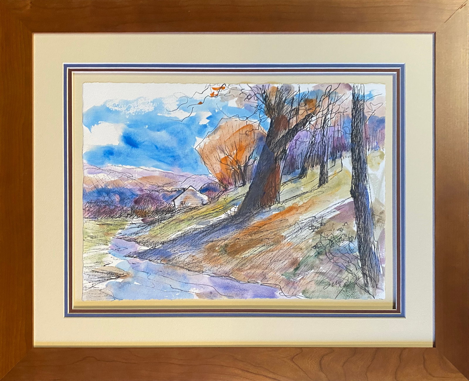Michael Schofield (American 1947) Original Watercolor Painting: Michael Schofield (American 1947) Original painting on paper Hand signed by the artist. Approx 30 x 24 inches. One of a kind original. Includes certificate Custom framed. This work was purchased direc
