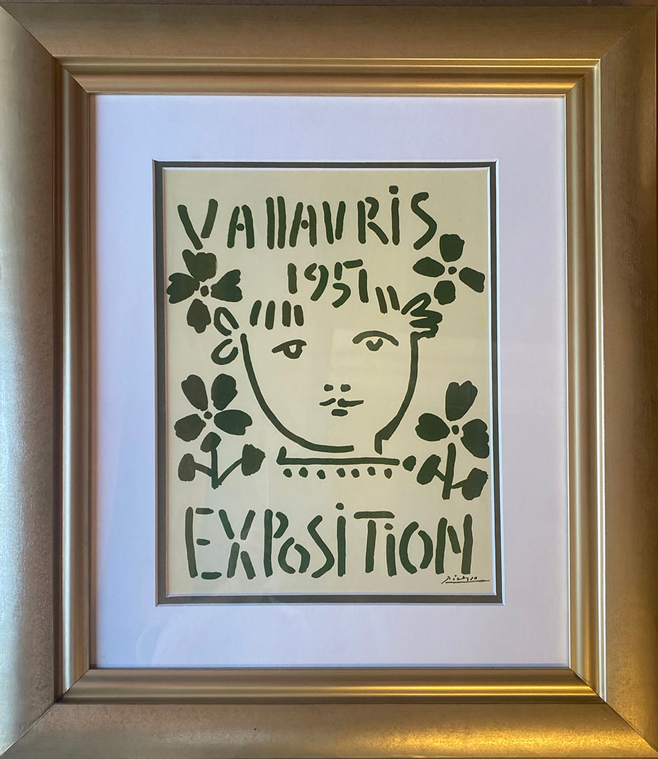 Pablo Picasso (Spanish 1881-1973) Lithograph from 1970: Pablo Picasso (Spanish 1881-1973) Lithograph 60 years ago Approx 24x20 inches. Custom framed. Includes certificate. Art Artwork Artist.