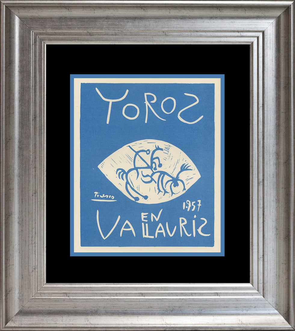 Pablo Picasso (Spanish 1881-1973) Lithograph from 1959: Picasso (Spanish 1881-1973) lithograph from 1959 France. Approx 24x20 inches. Includes certificate. Custom framed. Art Artwork Artist.