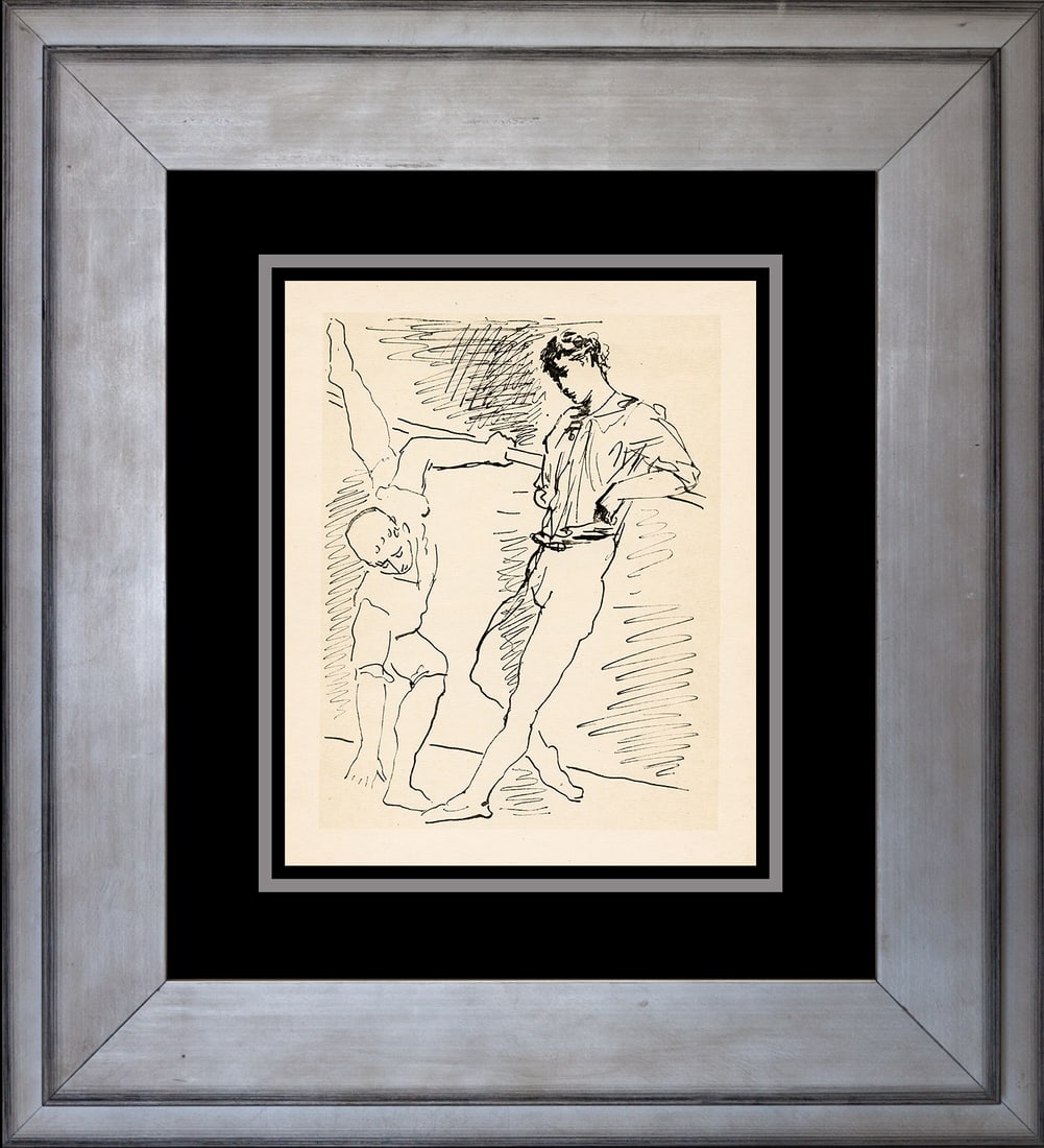 Pablo Picasso (Spanish 1881-1973) Lithograph from 1925 Dessins in Paris: Pablo Picasso (Spanish 1881-1973) Lithograph from 1925 Dessins in Paris. Approx 24x20 inches. Professionally framed. Includes certificate of authenticity. Art Artwork Artist.