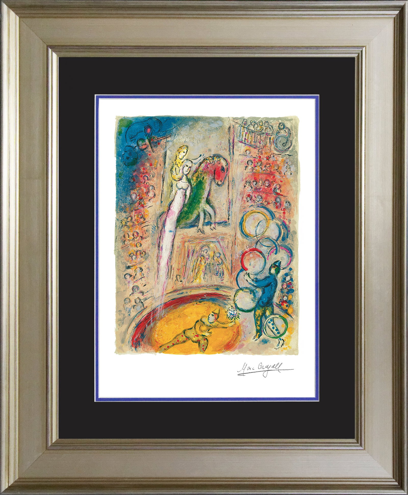 Marc Chagall (Russian-French 1887-1985) Circus IV Marc Chagall Limited Edition Lithograph: Marc Chagall (Russian-French 1887-1985) Circus IV Marc Chagall Limited Editionby Marc Chagall. Limited edition lithograph on archival watercolor paper. The signature is in the plate. Certificate of Au