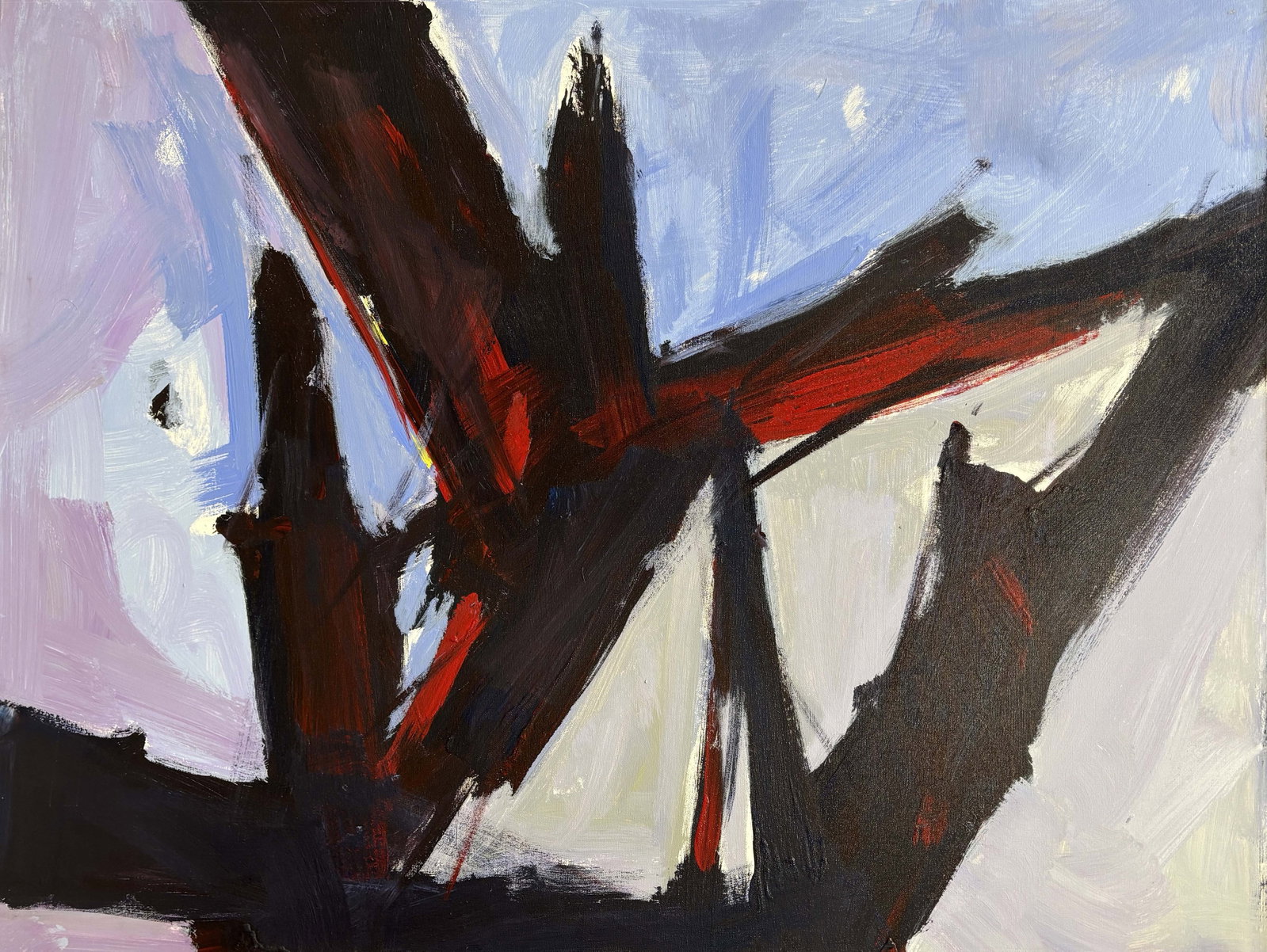 Michael Schofield (American 1947) Original Abstract on canvas by Michael Schofield: Michael Schofield (American 1947) Original Abstract on canvas by Michael Schofield Original Painting on canvas Hand signed by the artist One of a kind original. Approx 48x36 inches. Includes certifica