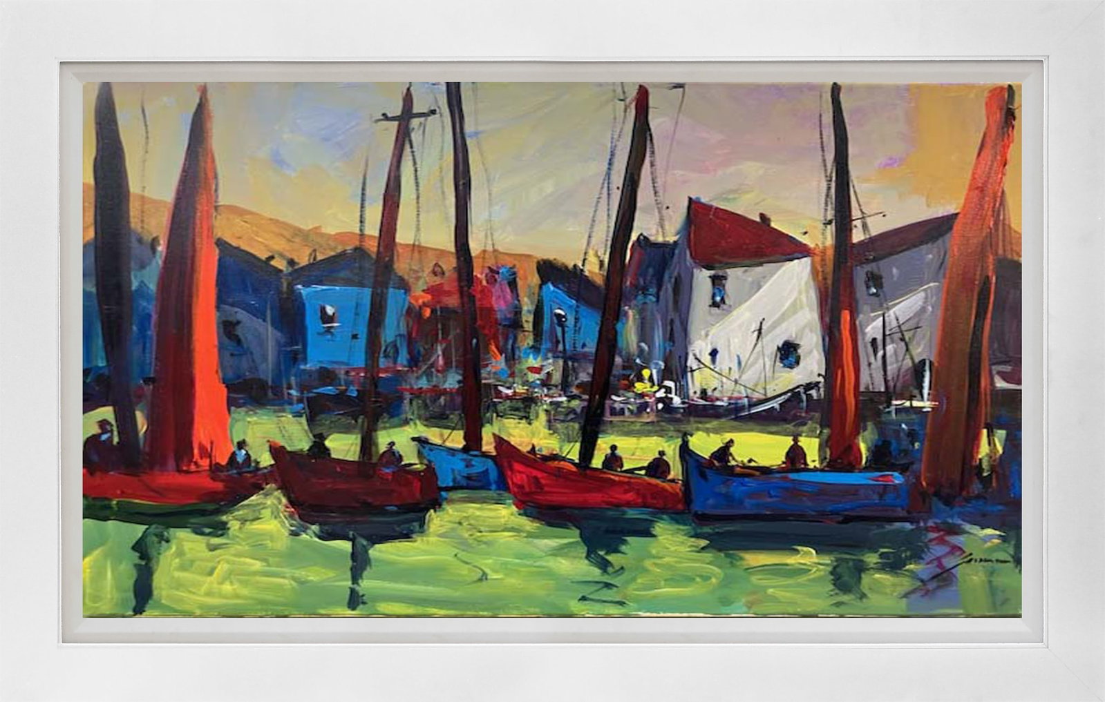 Michael Schofield (American 1947) Original Mixed Media Painting on canvas Abstract by Michael (1 of 1)