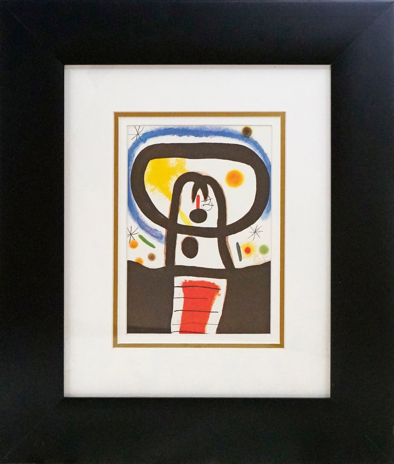 Joan Miro (Spanish 1893-1983) Lithograph from 1968: Joan Miro (Spanish 1893-1983) color Plate Lithograph from 1979. Approx 24x20 inches. Professionally framed. Includes Certificate of Authenticity. Art Artwork Artist.