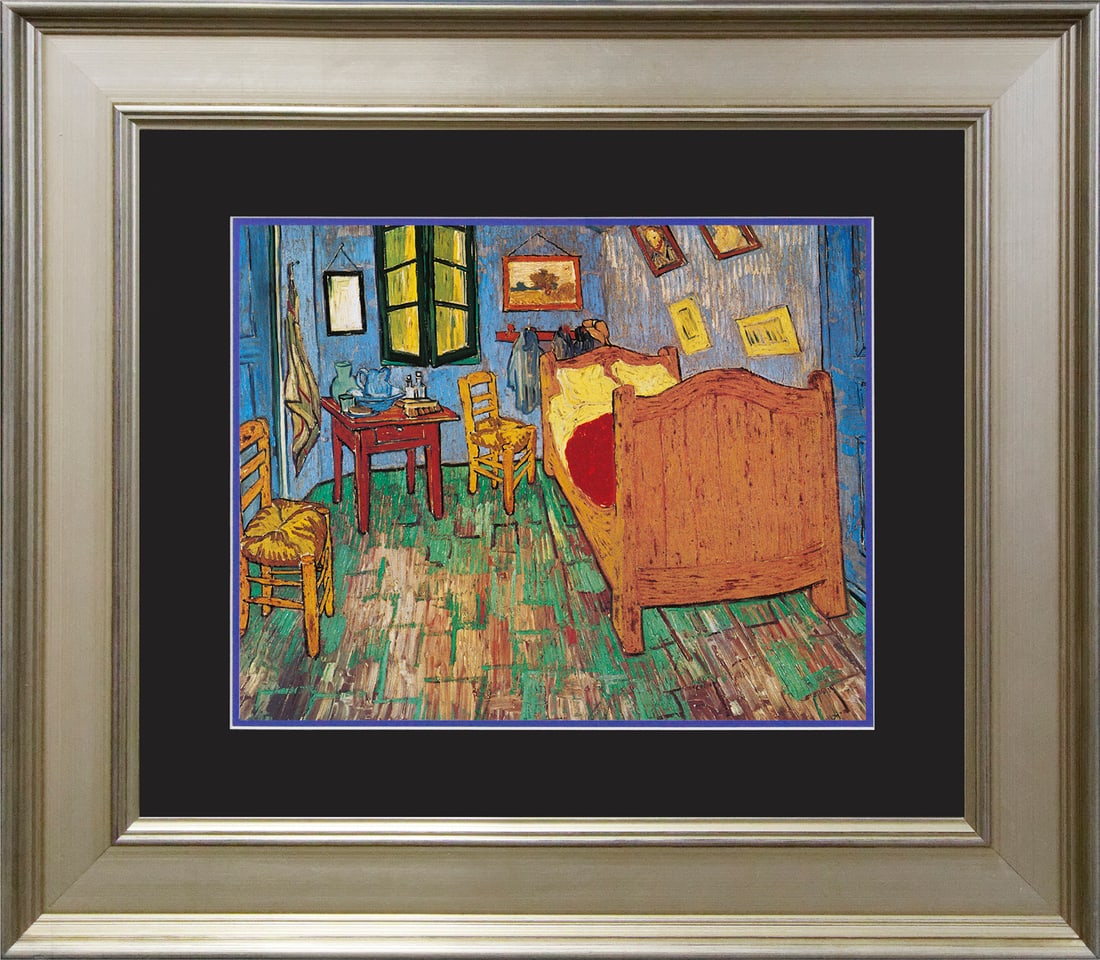 Vincent Van Gogh (Netherlands 1853-1890) Bedroom 1889 Color Plate Lithograph after Van Gogh: Vincent Van Gogh (Netherlands 1853-1890) Bedroom 1889 Color Plate Lithograph after Van Gogh The signature is in the plate. Documentation is included. Approx. 25x26. Custom framed. Art Artwork Artist.