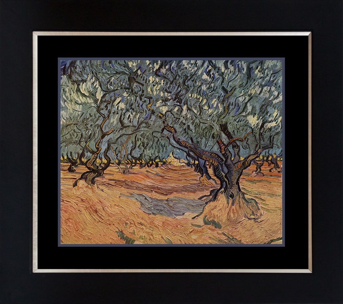Vincent Van Gogh (Netherlands 1853-1890) Olivette Hand. Embellished oil painting on canvas after Van (1 of 1)