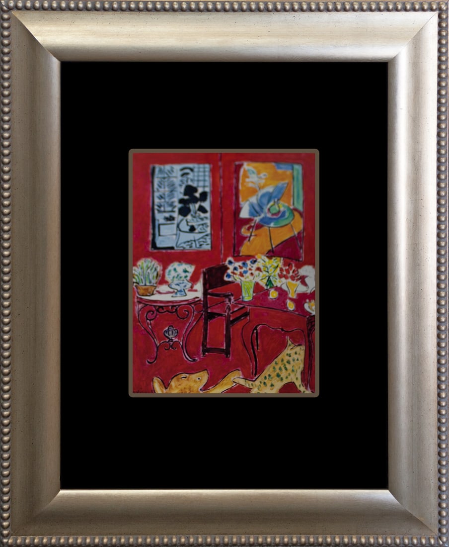Henri Matisse (French 1869-1954) Lithograph - The Red Room - 45 year ago lithograph: Henri Matisse (French 1869-1954) Lithograph - The Red Room 45 years old lithograph. The signature is in the plate. Custom framed. Approx size is 18x22 inches. Includes certificate. Art Artwork Artist.