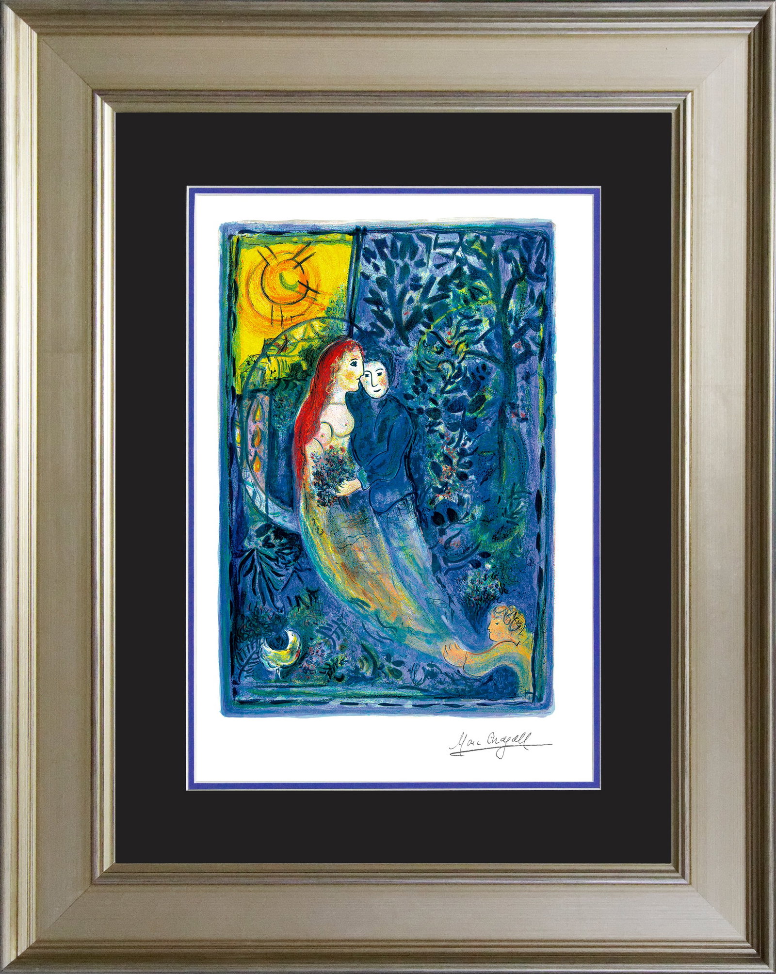 Marc Chagall (Russian-French 1887-1985) Marc Chagall Wedding Limited Edition Lithograph: Marc Chagall (Russian-French 1887-1985) Marc Chagall. Limited edition lithograph on archival watercolor paper the signature is in the plate. Certificate of Authenticity is included. Approx. 25x30 in. 