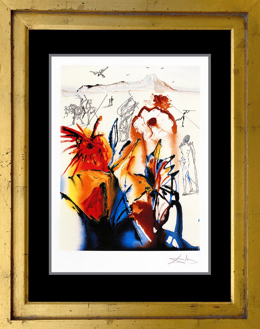 Salvador Dali (Spanish 1904-1989) The Mystery of Diamond Head Limited Edition Lithograph.: Salvador Dali (Spanish 1904-1989) The Mystery of Diamond Head. Limited Edition. The signature is in the plate. Custom framed Includes Certificate of Authenticity. Art Artwork Artist.