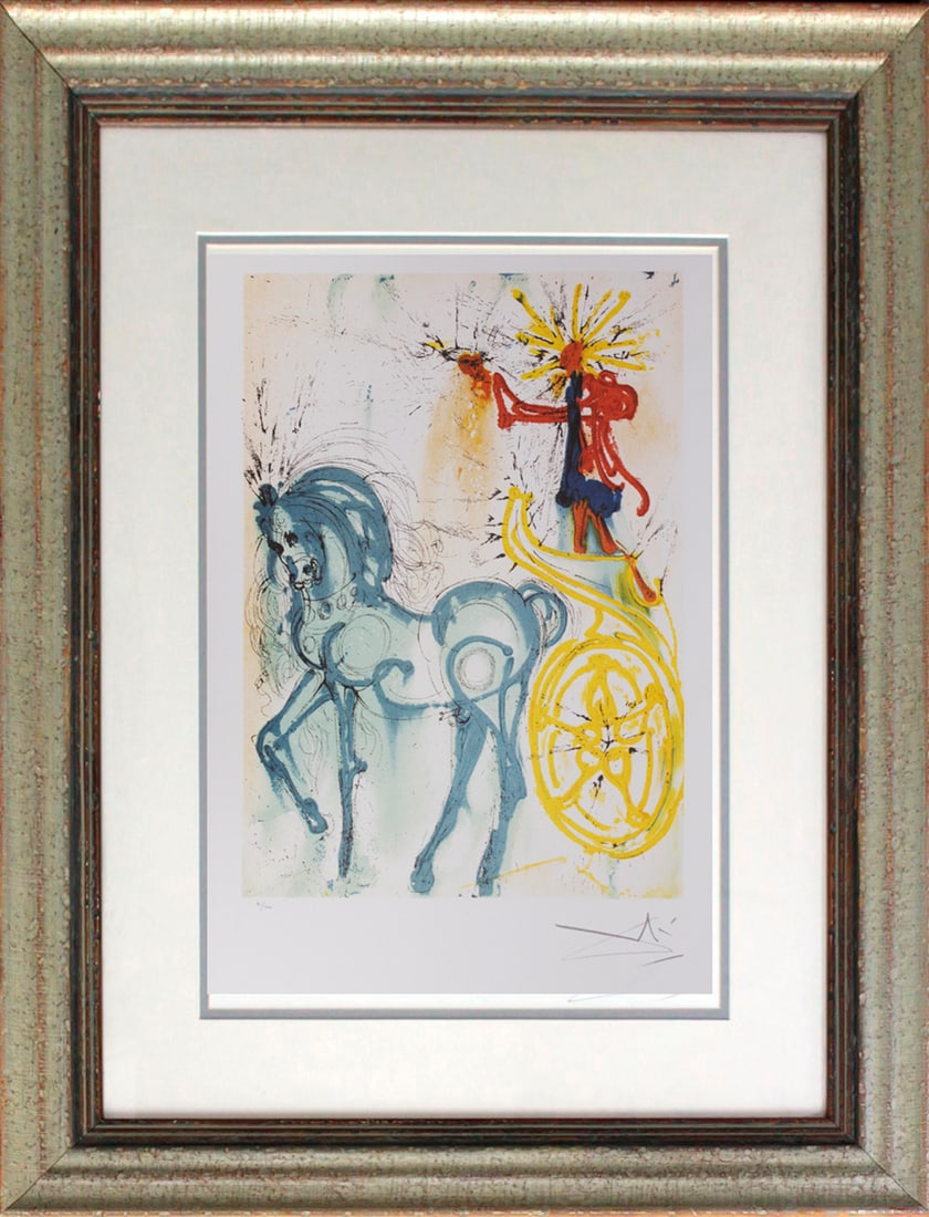 Salvador Dali (Spanish 1904-1989) Limited Edition Lithograph after Dali: Salvador Dali (Spanish 1904-1989)-Limited Edition Lithograph 26x28 Salvador Dali. Limited Edition lithograph after Dali on archival paper. Custom Framed The signature is in the plate. Edition size of 