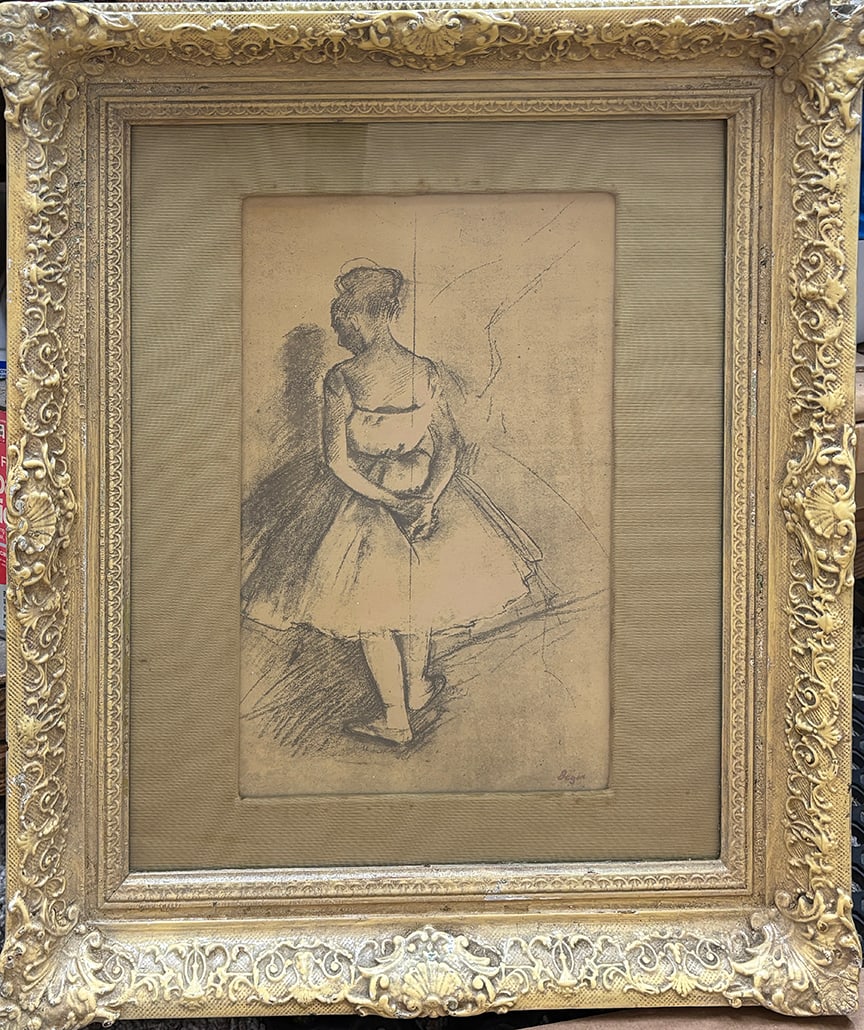 Edgar Degas (French 1834 -1917) lithograph: Edgar Degas (French 1834 -1917) lithographEdgar Degas lithograph Signed Lithograph in vintage frame step Art Artwork Artist.