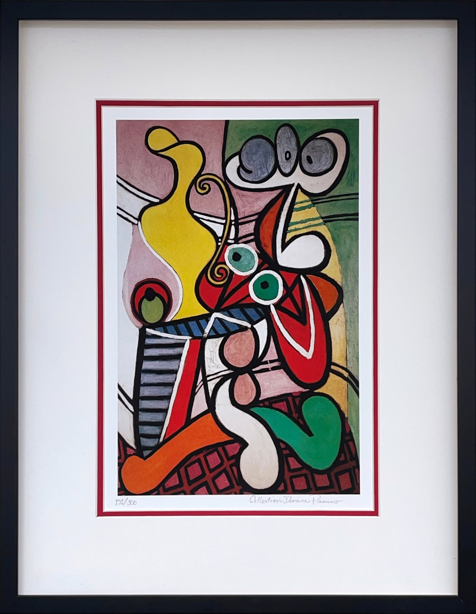 Pablo Picasso (Spanish 1881-1973) Limited Edition Collection Domain on paper: Pablo Picasso (Spanish 1881-1973) Limited edition Custom framed. Estate signed. From the Collection Domaine Picasso. Includes documentation Approx. 24x28. Art Artwork Artist.