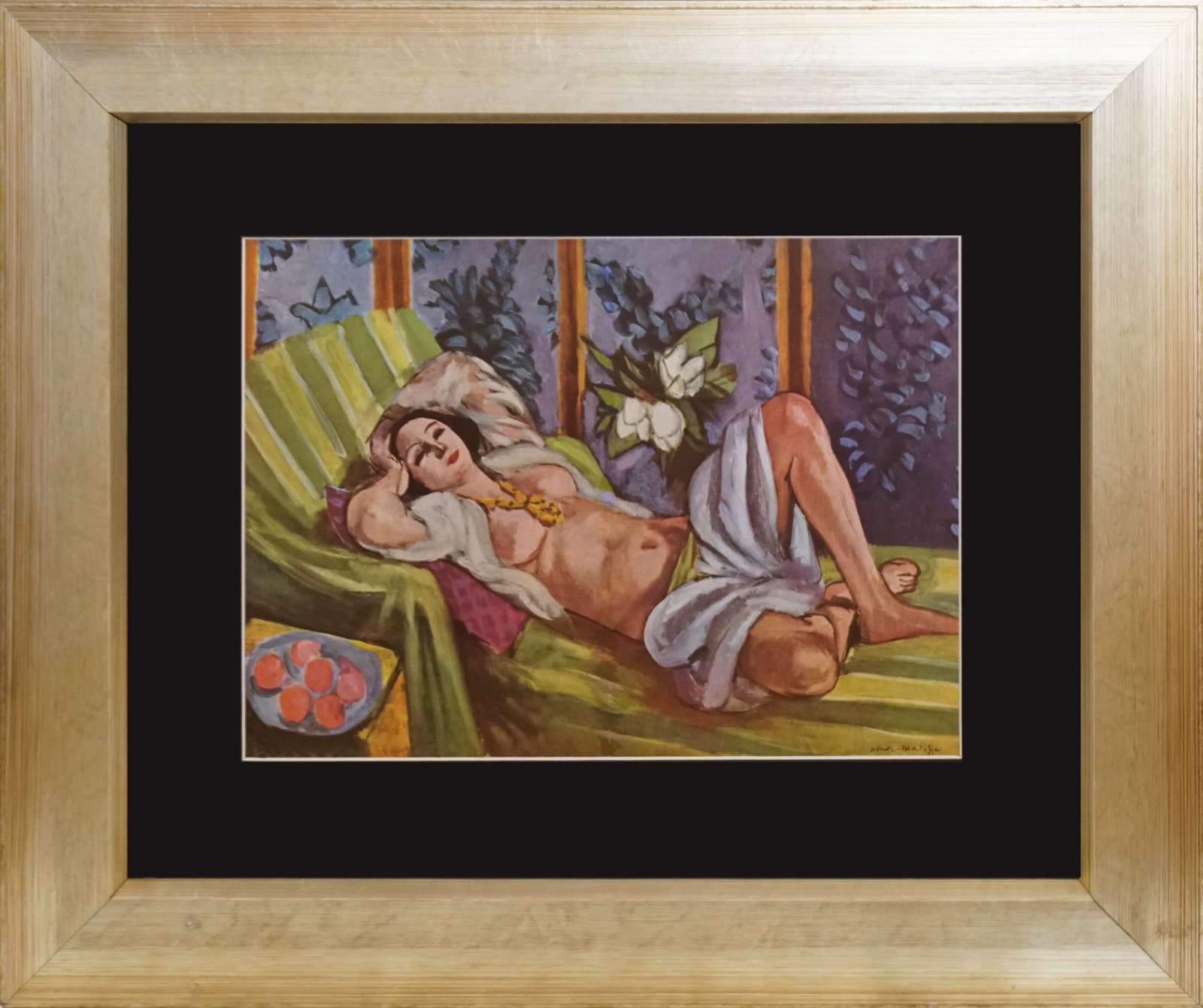 Henri Matisse (French 1869-1954) Color Plate Lithograph: Henri Matisse (French 1869-1954) Lithograph from 1967 Paris. Approx 24x20 inches professionally framed.Includes documentation Art Artwork Artist.