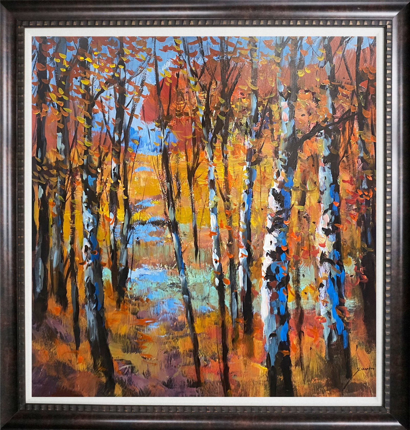 Michael Schofield (American 1947) Landscape Mixed Media Original Painting on canvas: Michael Schofield (American 1947) Landscape Original Mixed Media Painting on canvas 32 x 32 inches approx. Hand signed by the artist.Includes certificate of authenticity. This work was purchased direc