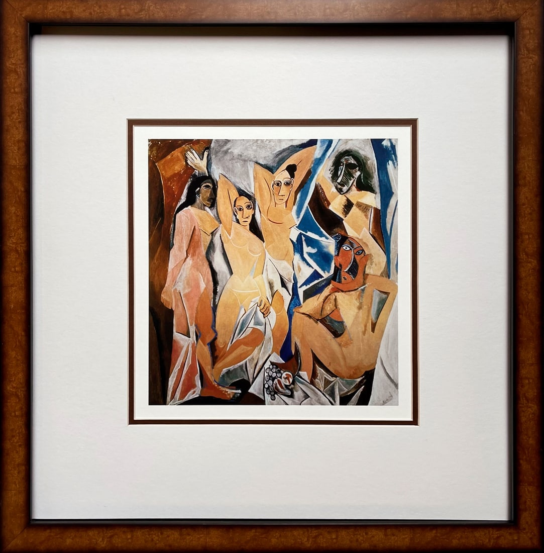 Pablo Picasso (Spanish 1881-1973) Women from Avignon on paper Limited Edition Collection Domaine: Pablo Picasso (Spanish 1881-1973) Limited edition Custom framed. Estate signed. From the Collection Domaine Picasso. Includes documentation . Approx. image size 22x16 inches size Art Artwork Artist.