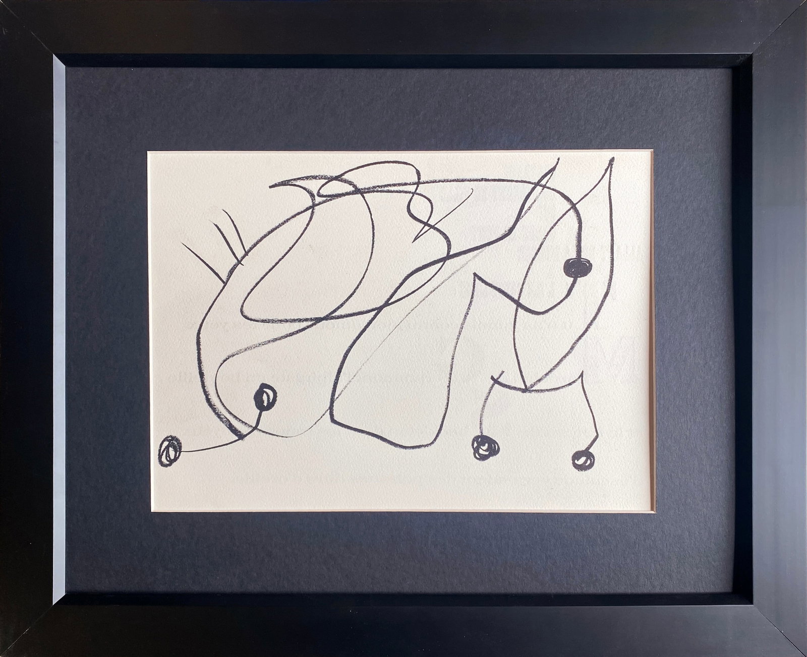 Joan Miro (Spanish 1893-1983) Lithograph from 1974: Joan Miro (Spanish 1893-1983) Lithograph from 1974. Approx 24x20 inches. Custom framed and includes certificate. Art Artwork Artist.
