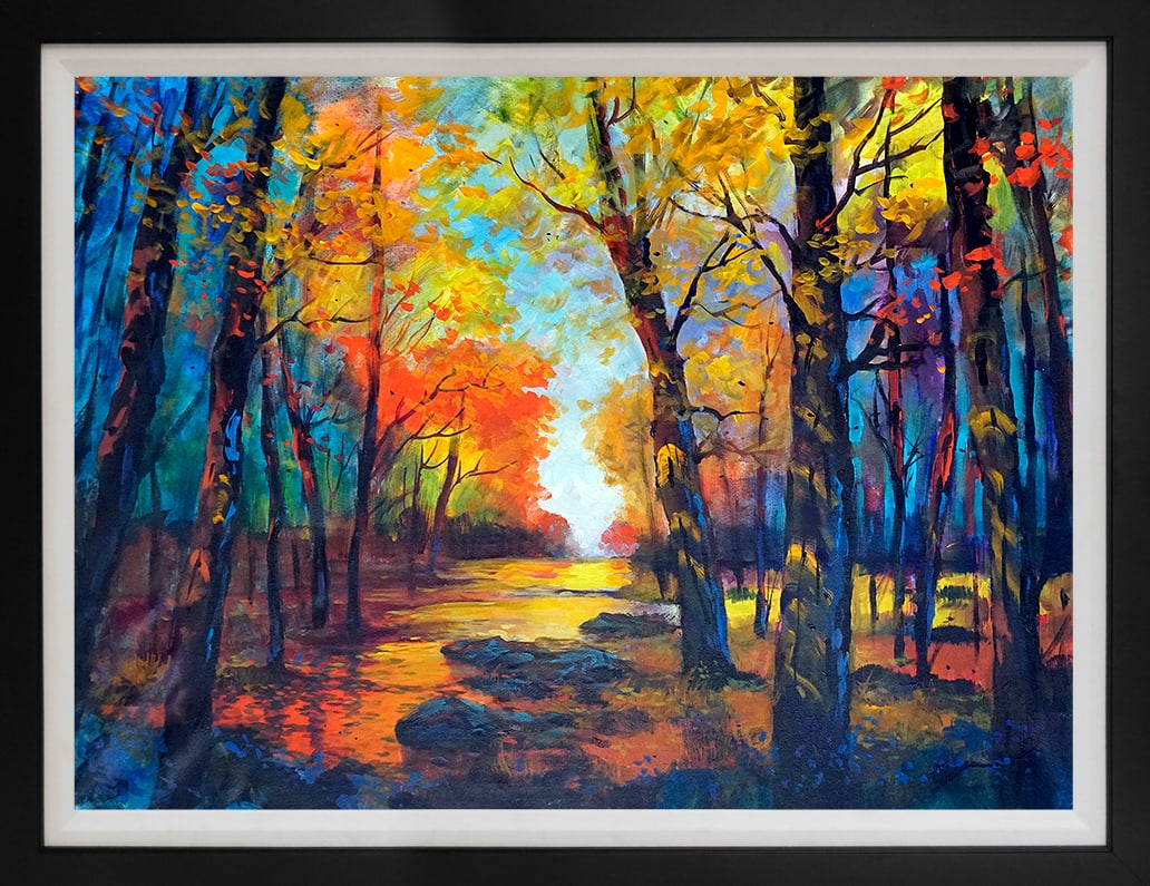 Michael Schofield (American 1947) Original Mixed Media on canvas: Michael Schofield (American 1947) Original mixed media Painting on canvas. Approx. 44x34 inches. One-of-a-kind original. Hand signed by the artist. Includes certificate of authenticity. This work was 