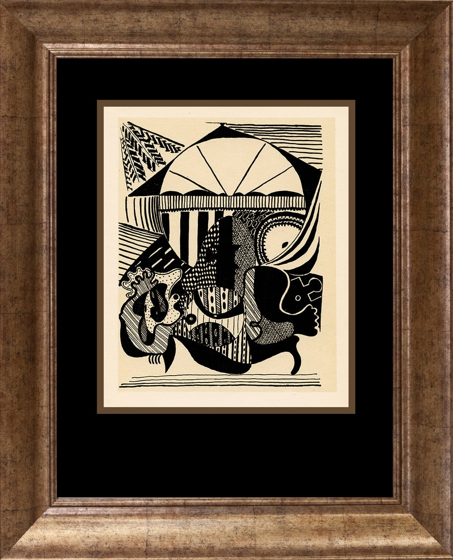 Pablo Picasso (Spanish 1881-1973) Lithograph from 1926 Dessins in Paris: Pablo Picasso (Spanish 1881-1973) Lithograph from 1926 Dessins in Paris. Approx 24x20 inches. Professionally framed. Includes certificate of authenticity. Art Artwork Artist.