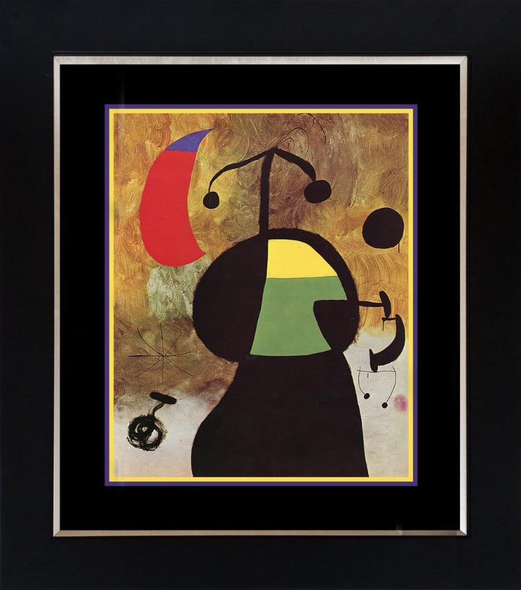 Joan Miro (Spanish 1893-1983) Color Plate from 1968: Joan Miro(Spanish 1893-1983) Color Plate Lithograph 1968 Approx 24x20 inches. Includes certificate of authenticity. Professionally framed. Art Artwork Artist.