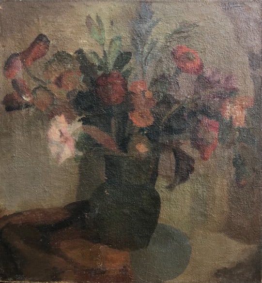 Amrita Sher-Gil (1913-1941) Technique: oil painting on canvas Title: Vase of Flowers Dated 1933: Artist: Amrita Sher-Gil (1913-1941)Technique: oil painting on canvasTitle: Vase of FlowersMeasurements: 70 x 65.5 cmSigned: yes, upper right corner.Dated 1933Amrita Sher-Gil (Budapest, Hungary, Januar
