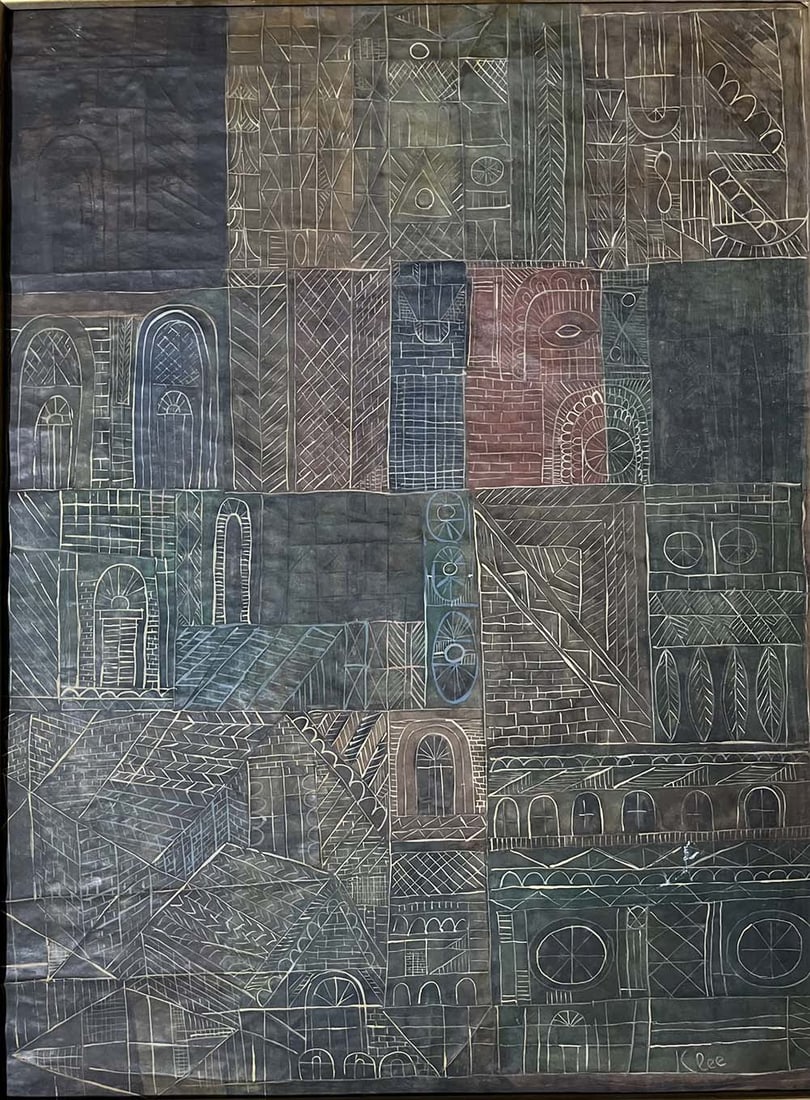 Paul Klee (Swiss-German 1879-1940) Mixed Media painting on paper from 1923 (1 of 1)
