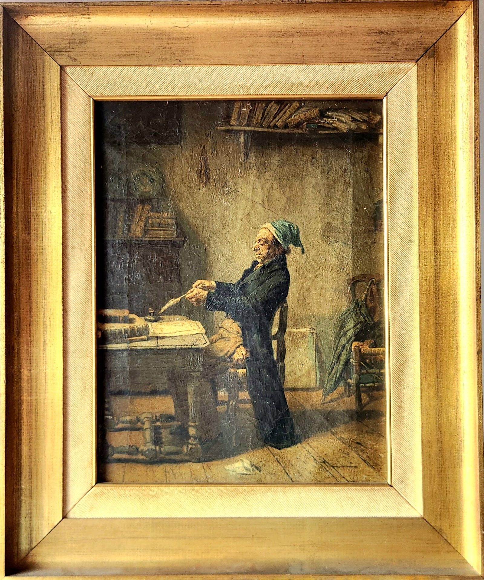 Old anonymous oil painting “The Old Lawyer?? Beautiful antique painting by an anonymous artist (1 of 1)