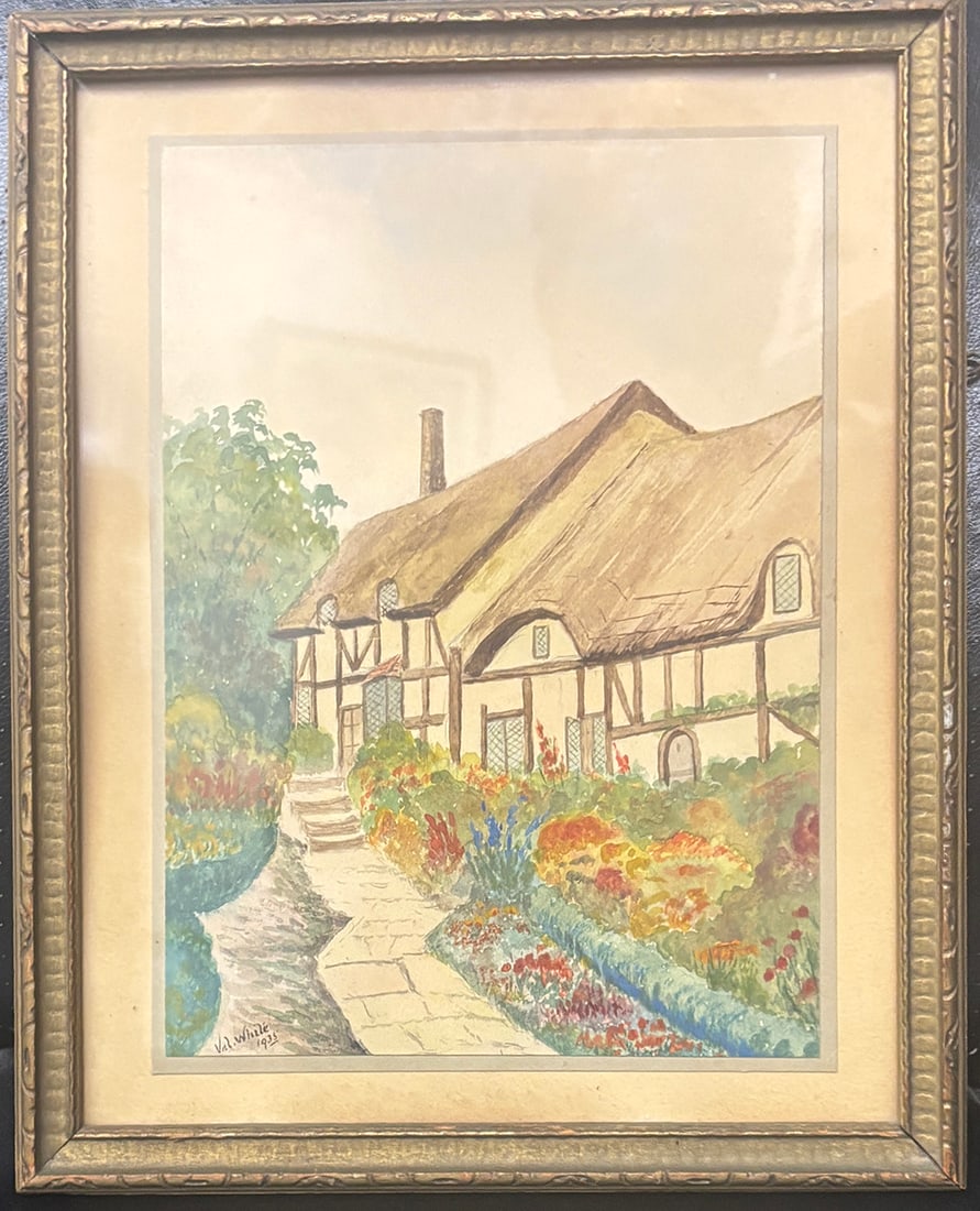 Vintage original watercolor painting 1935 beautiful vibrant colors: Vintage original watercolor painting 1935 beautiful vibrant colors Very good condition Original Frame Approx image size 10x15 inches