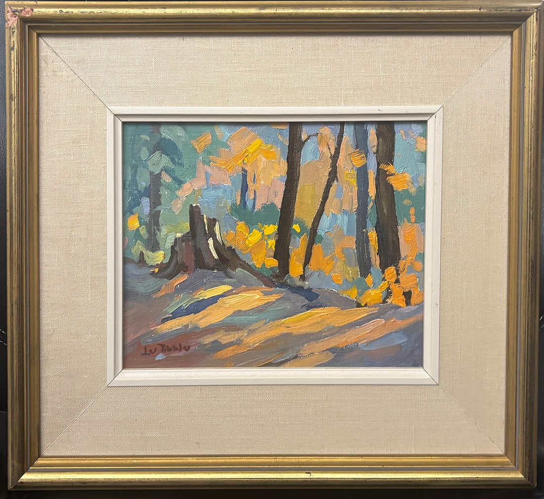 Vintage original impressionism oil painting Algonquin Park Canada signed Beautiful Colors (1 of 1)