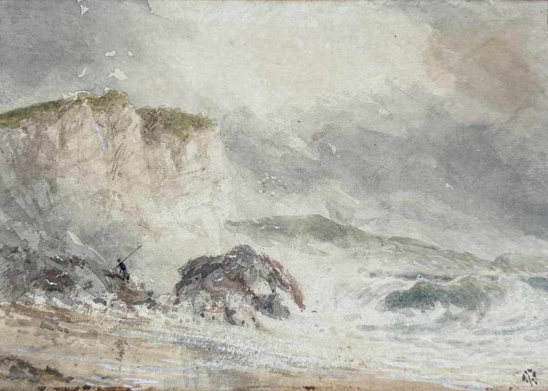 James Abbott McNeill Whistler (1834-1903) Beach watercolor on paper (1 of 1)