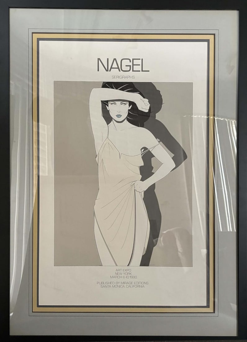 Serigraph from 1980: Exhibition Serigraph 1980. Approx 29 x 40. Custom framed. step Art Artwork Artist.