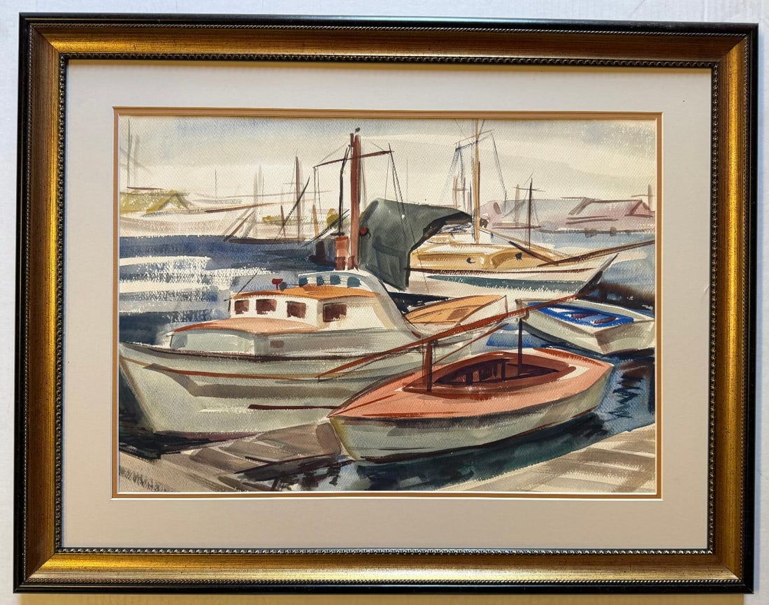 Original Watercolor Painting by anonymous: Original Watercolor Painting by anonymous. Hand signed and approx. 18x24 inches includes the frame. Art Artwork Artist.