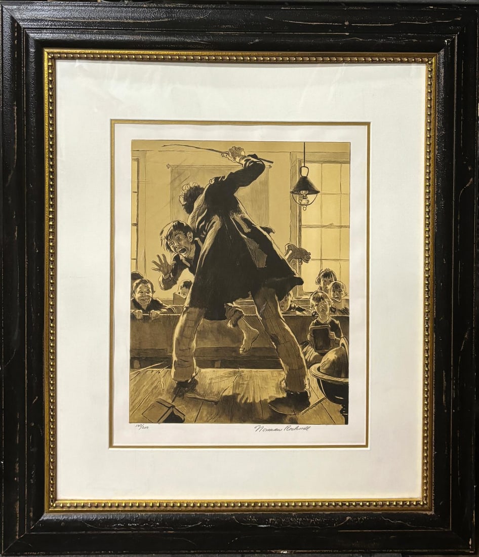 Norman Rockwell (American 1894-1978) Original Lithograph Limited Edition Hand signed and numbered: Norman Rockwell (American 1894-1978) Original Lithograph Limited Edition Hand signed and numbered 147 of 200 is the edition. Hand signed in pencil by the artist 35x31 inches approx Includes certificat