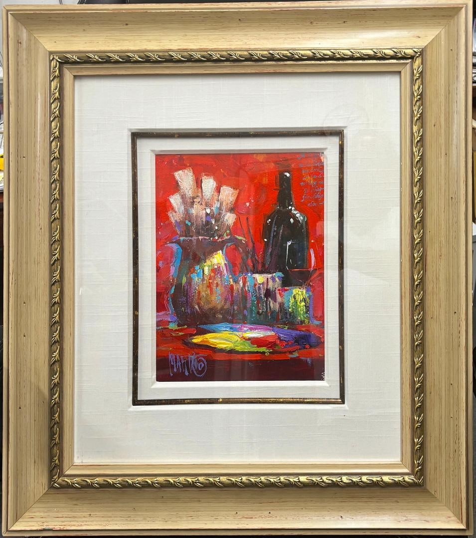 Original Oil Painting Mark Mavrovick with Original Frame: Original Oil Painting Mark Mavrovick with original frame masterfully done. Approx. 23 x 26 inches. step Art Artwork Artist.