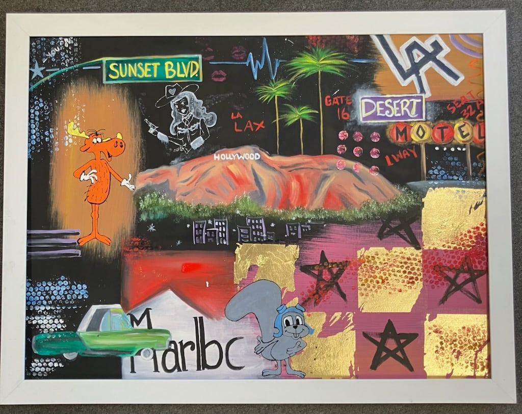 Katherine Arion (American 1957) Original Painting on canvas by Kat Wonders of the City.....: Original Painting on canvas by Pamela Kat. Approx 40x30 inches Hand signed by the artist. One of a kind original. Custom framed and includes Certificate from the Artist. Art Artwork Artist.