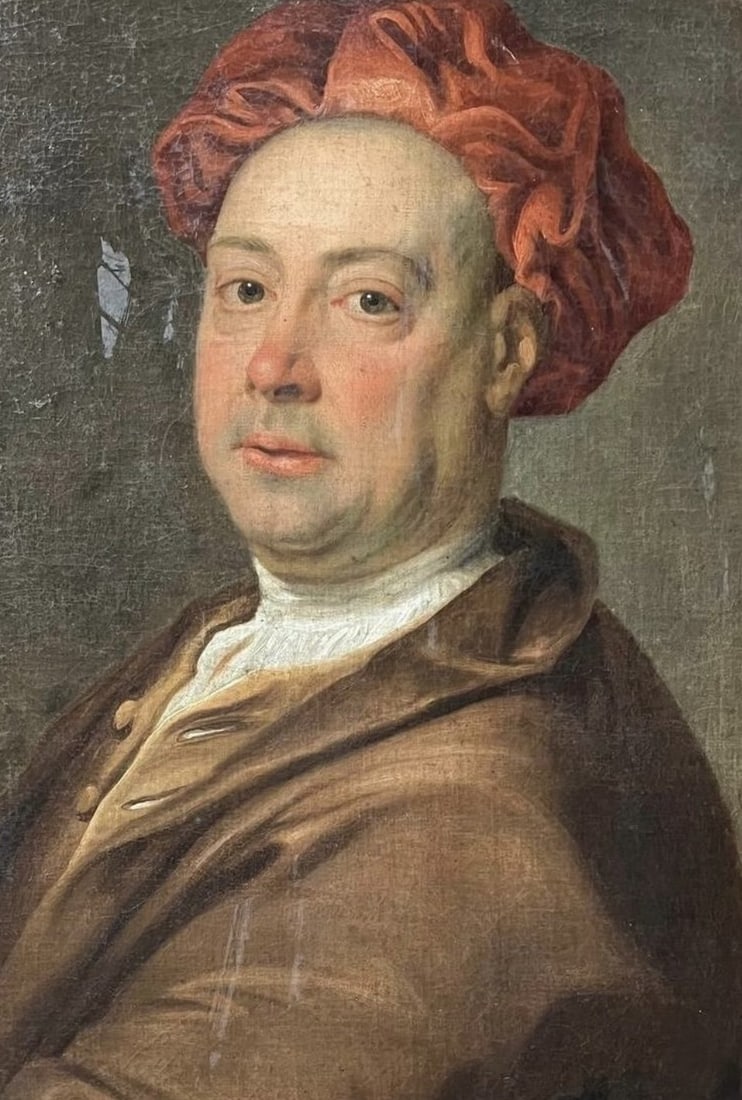 Thomas Hudson (1701-1779) Technique: oil painting on canvas 18th century painting: Thomas Hudson (1701-1779) oil painting on canvas 18th century paintingYear of execution: Circa 1740-1750Title: Portrait of an English GentlemanDimensions: 74 x 61 cmProvenance: Private collection Art 