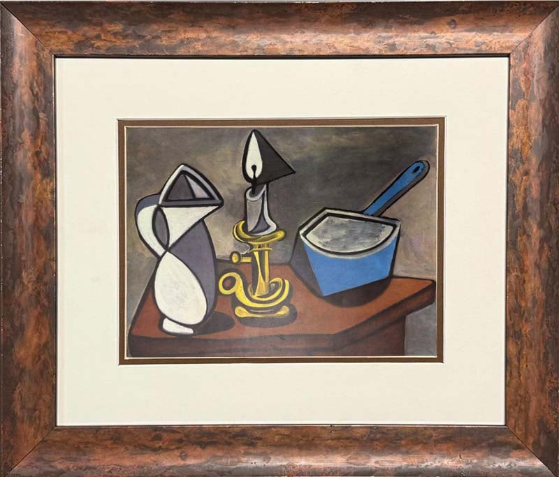 Pablo Picasso (Spanish 1881-1973) Color Plate Lithograph: Pablo Picasso (Spanish 1881-1973) Color Plate LithographPablo Picasso Color Plate Lithograph from 1970. Approx. 22x20 inches. Includes certificate. Custom framed. Art Artwork Artist.