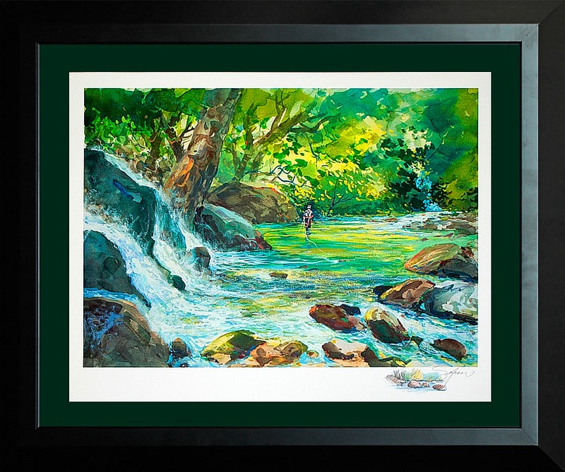 Michael Schofield (American 1947) Limited Edition serigraph with Remarque: Michael Schofield (American 1947) Limited Edition Ink on paper with Remarque by Schofield Rocky Stream 30 x 40. on paper. Hand signed by the artist. Includes certificate of authenticity. This work was