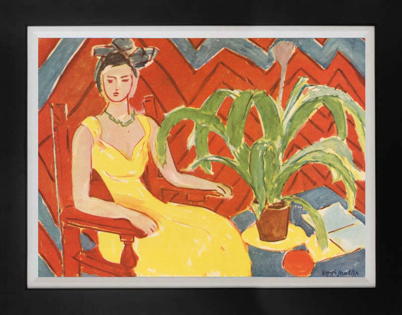 Henri Matisse (French 1869-1954) Color Plate Lithograph.: Henri Matisse (French 1869-1954) Color Plate Lithograph. Custom framed and includes certificate. Approx 24x20 inches. Art Artwork Artist.
