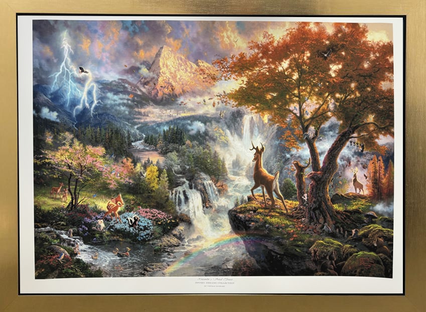 Thomas Kinkade (American 1958-2012) Bambi by Thomas Kinkade Limited First Edition Original: Thomas Kinkade (American 1958-2012) Limited First Edition Lithograph by Thomas Kinkade (American 1958-2012) Bambi. From the Disney Dreams Collection. Published by Art Brand Studios. Paper Size 18x27 i