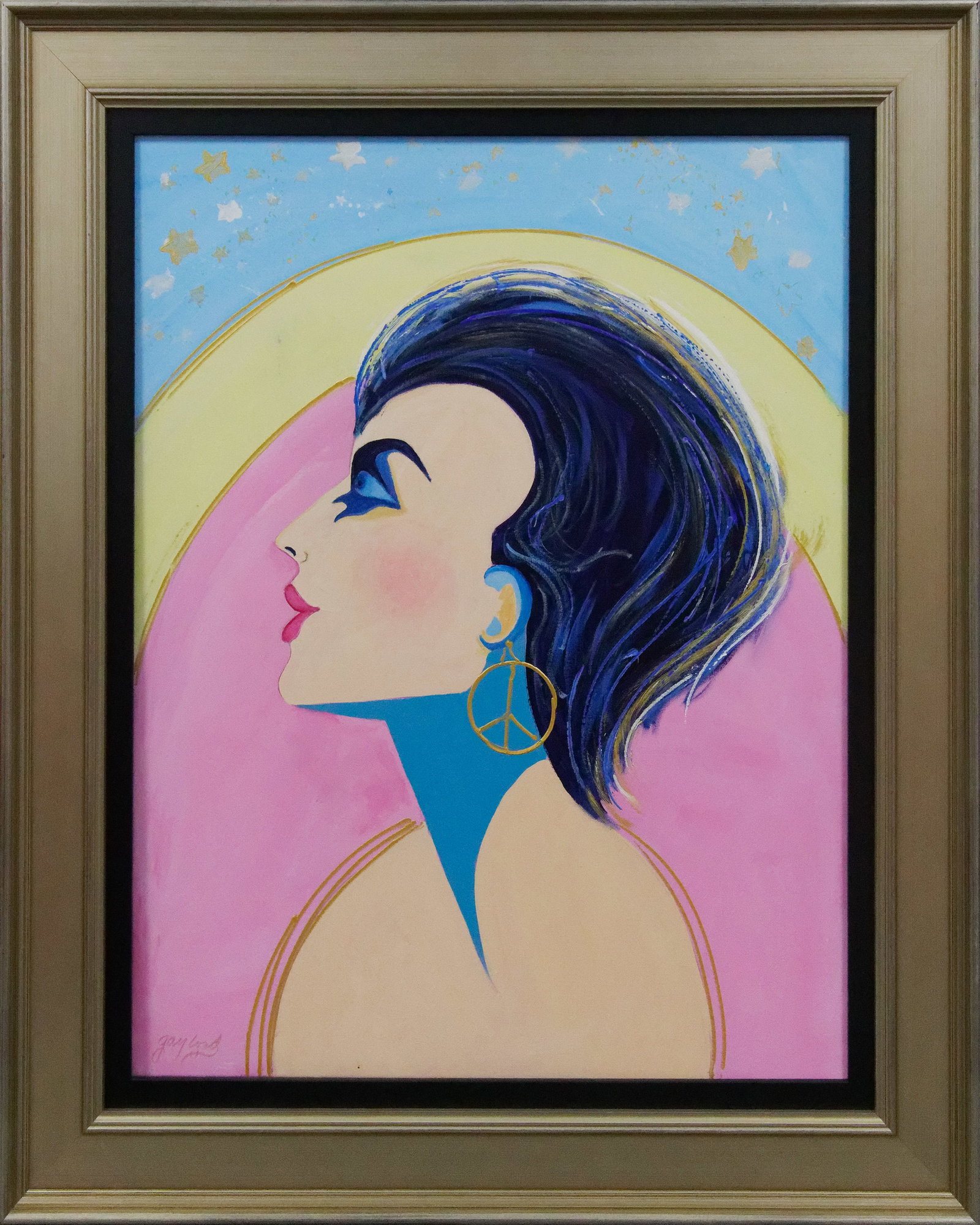 Gaylord Soli (American 1939) Original Painting on canvas: Gaylord Soli (American 1939) Original acrylic on canvas. One of a kind. Hand signed by the artist. Approx. 24 x 30 inches image size. Includes certificate of authenticity. Custom framed. This work was