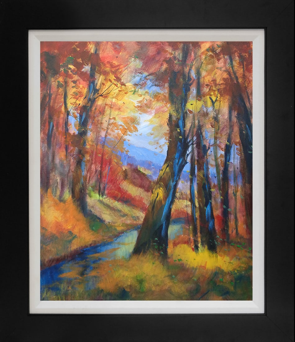 Michael Schofield (American 1947) Original mixed media on canvas by Michael Schofield landscape (1 of 1)